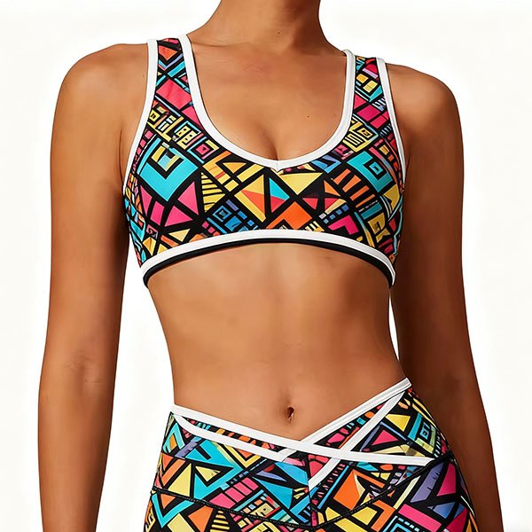 Women's minimalist painted design sports top