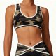 Women's minimalist camouflage design sports top