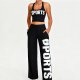Women's Casual Lettering Cool Design Two-Piece Set